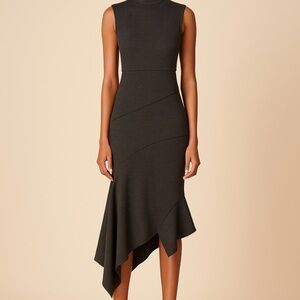 Asymmetric midi dress